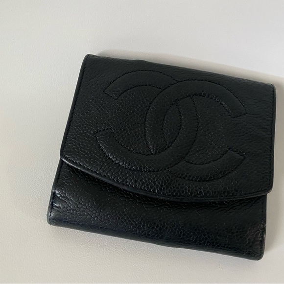 Vintage Chanel CC Wallet Black Caviar Leather​ - Picture 9 of 10